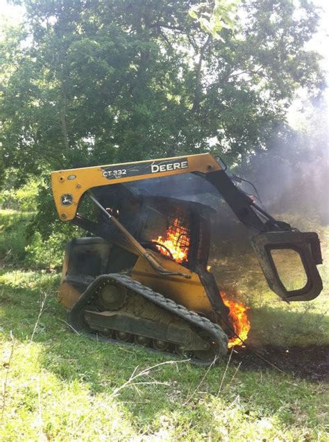 skid steer fire problem|burned skid steer engine.